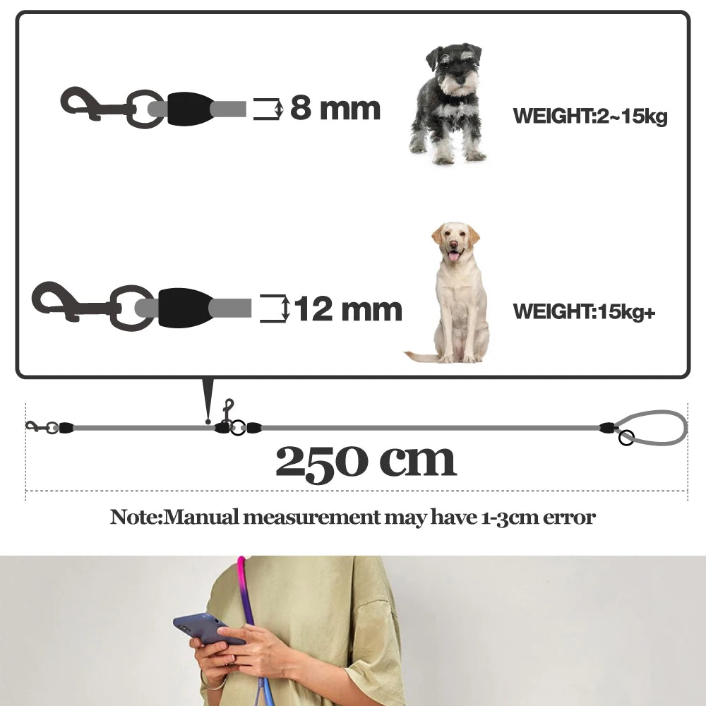 Nylon Dog Leash – Hands-Free Chain Traction Rope