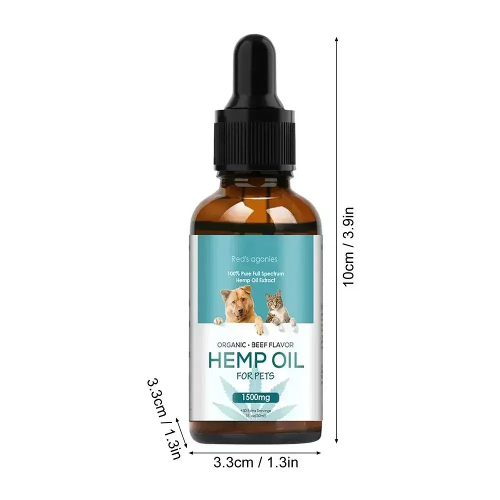 Hemp Seed Oil Supplement for Dogs – Omega 3, 6, 9 & Vitamins