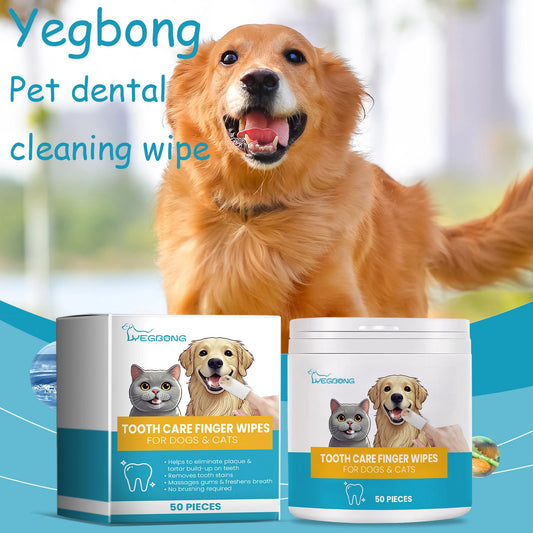 Pet Dental Cleaning Wipes for Cats & Dogs