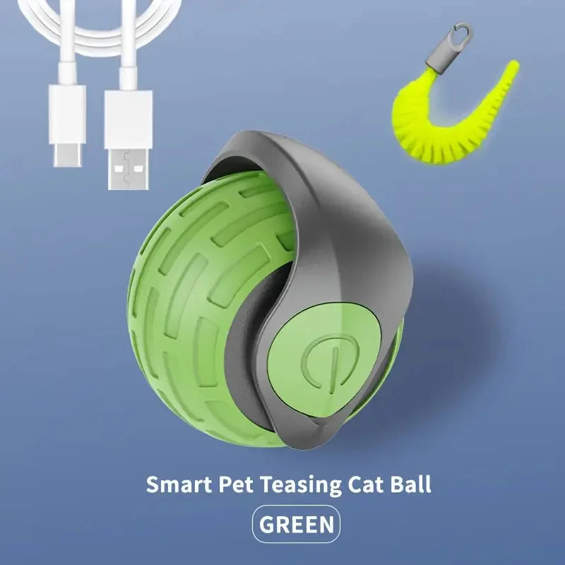 Smart Automatic Rolling Cat Toy Ball – USB Rechargeable