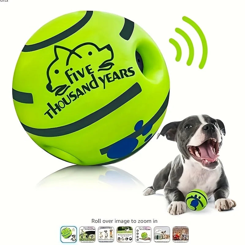 Squeaky Giggle Wobble Ball Dog Toy