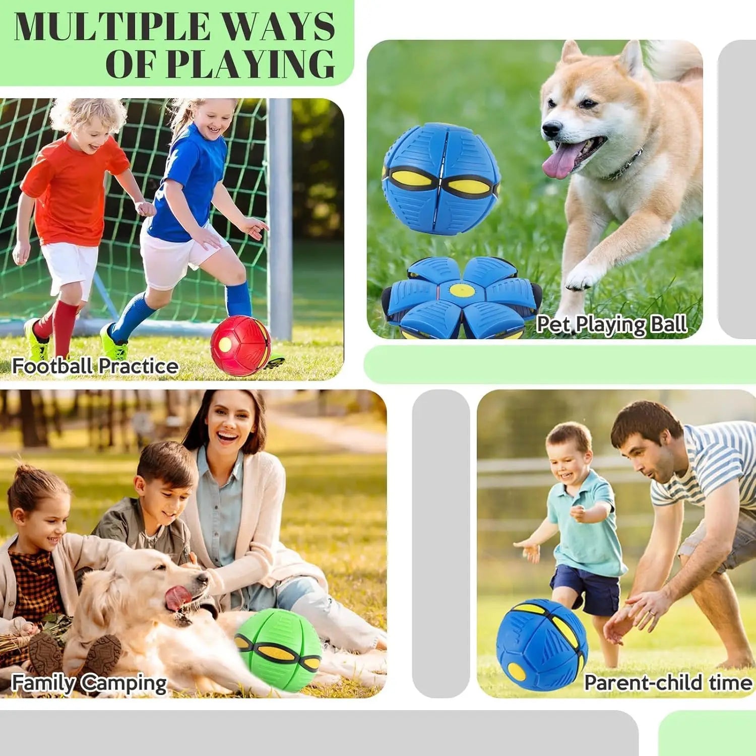 Flying Saucer Bouncing Ball Dog Toy