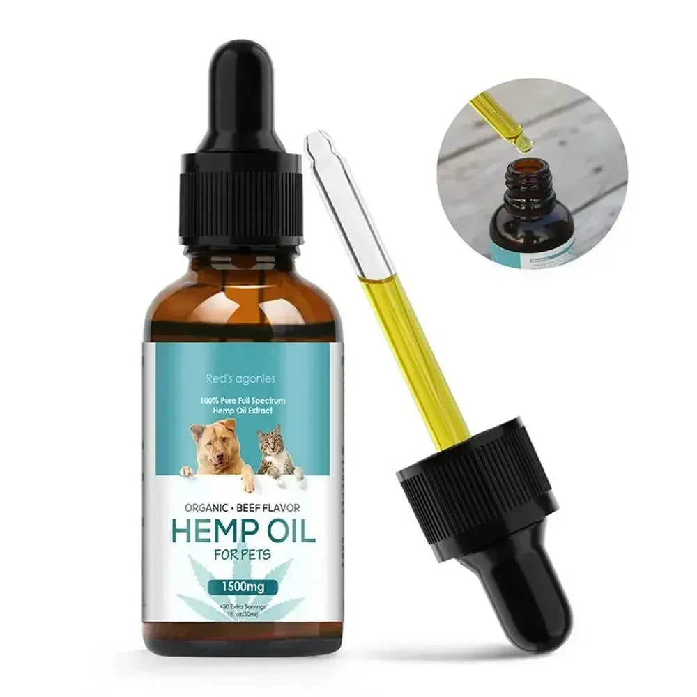 Hemp Seed Oil Supplement for Dogs – Omega 3, 6, 9 & Vitamins