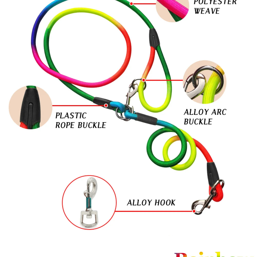 Nylon Dog Leash – Hands-Free Chain Traction Rope