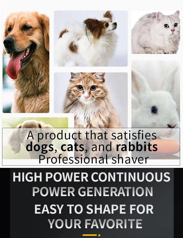 Professional Rechargeable Pet Hair Clipper – Quiet Dog & Cat Trimmer