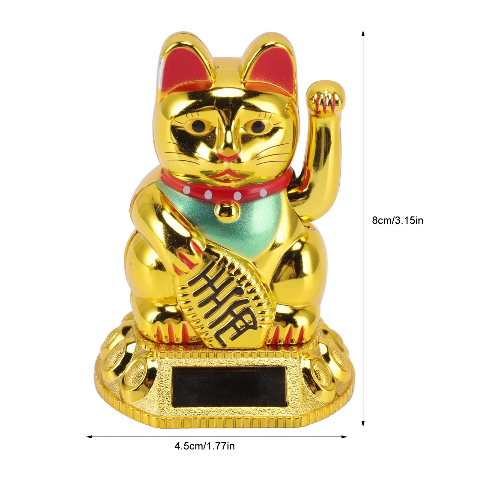 Solar Waving Lucky Cat Ornament – Home & Office Decor