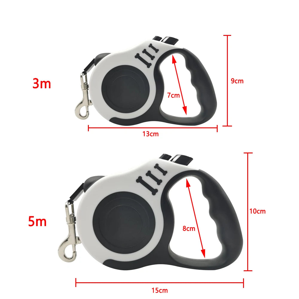 Retractable Nylon Dog & Cat Leash – 3m/5m Durable Lead