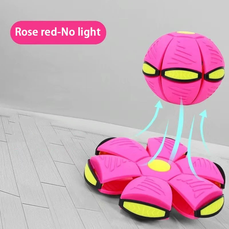 Flying Saucer Bouncing Ball Dog Toy