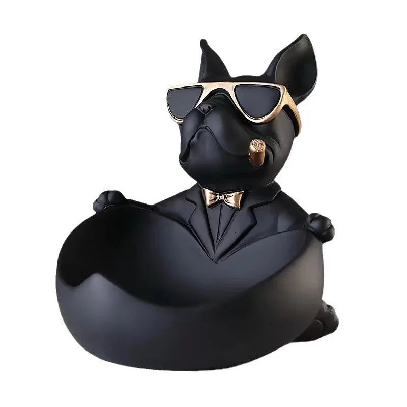 Dog Figurine Resin Sculpture – Decorative Storage Box