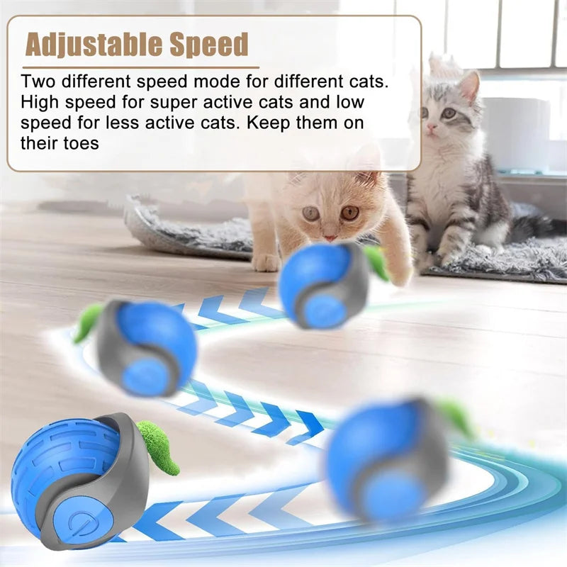 Smart Automatic Rolling Cat Toy Ball – USB Rechargeable