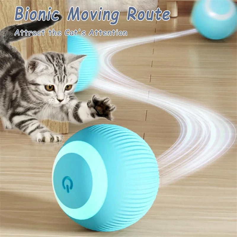 Smart Automatic Rolling Cat Toy Ball – USB Rechargeable