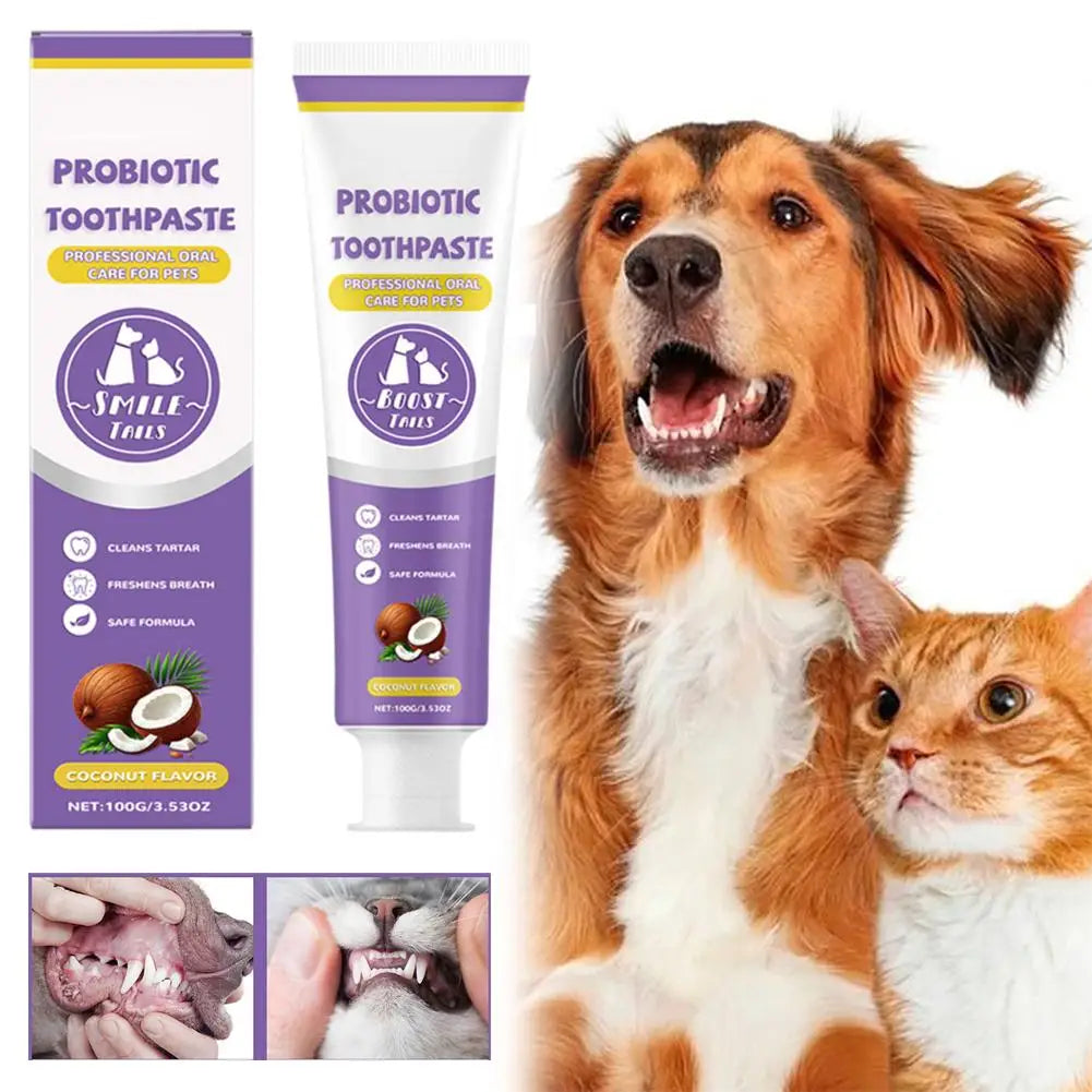Pet Probiotic Toothpaste for Dogs & Cats – Fresh Breath Formula