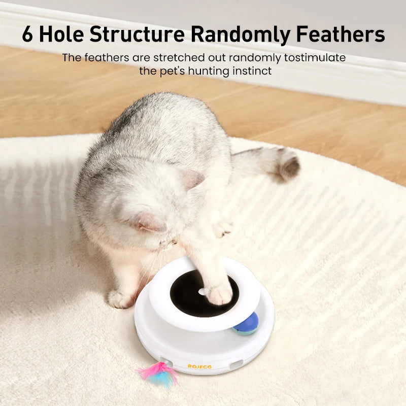 2-in-1 Smart Automatic Feather Cat Toy
